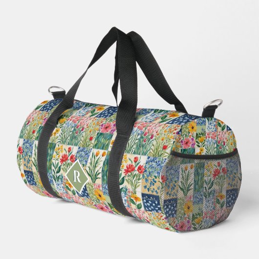 Patchwork Blumengarten Hübsch Duffle Bag (Rechte Ecke)