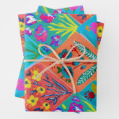 Patchwork-Blumenstrauß-Geschenkpapier Geschenkpapier Set (Beispiel)