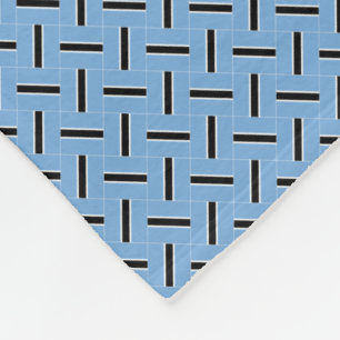 Patchwork Botswana Flaggenmuster Fleecedecke