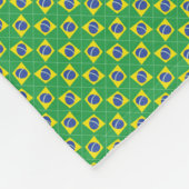 Patchwork Brasilien Flaggenmuster Fleecedecke (Ecke)