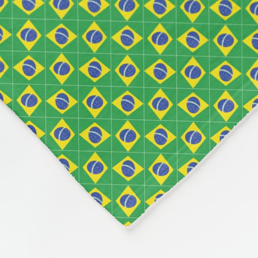 Patchwork Brasilien Flaggenmuster Fleecedecke (Ecke)