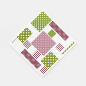 Patchwork Brauner Polka-Punkte Weiße Rückseite Serviette (Ecke)