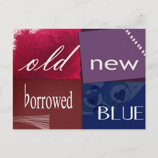 Patchwork-Brautparty Einladungspostkarte (Vorderseite)