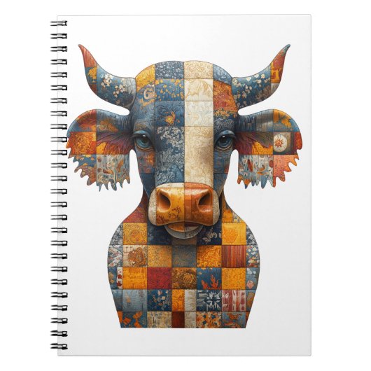 Patchwork Bull Notebook Notizblock (Vorderseite)