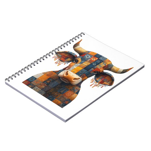 Patchwork Bull Notebook Notizblock (Linke Seite)