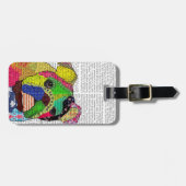 Patchwork Bulldog Gepäckanhänger (Vorderseite horizontal)