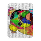 Patchwork Bulldog Magnet (Vertikal)