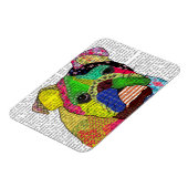 Patchwork Bulldog Magnet (Linke Seite)