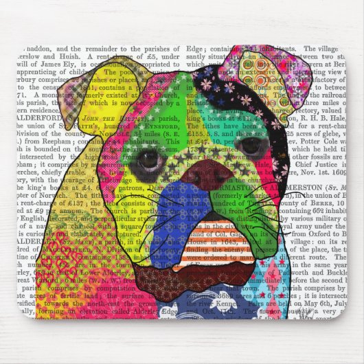 Patchwork Bulldog Mousepad (Vorne)