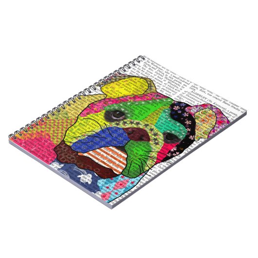 Patchwork Bulldog Notizblock (Linke Seite)