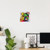 Patchwork Bulldog Poster (Heimbüro)