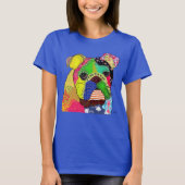 Patchwork Bulldog T-Shirt (Vorderseite)