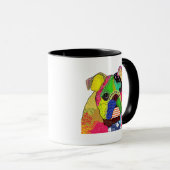 Patchwork Bulldog Tasse (VorderseiteRechts)