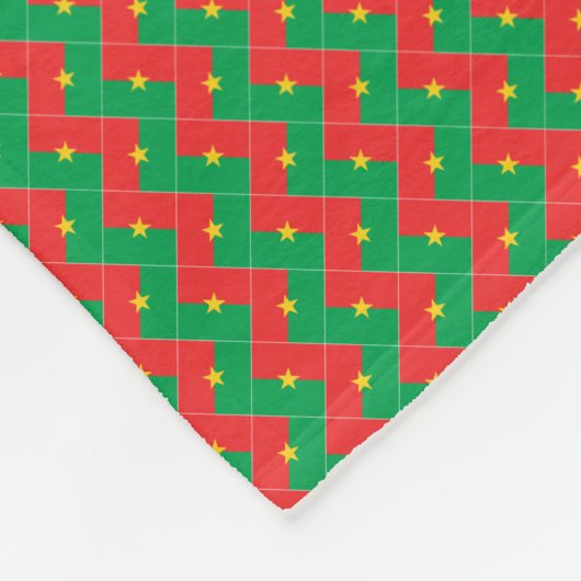 Patchwork Burkina Faso Flaggenmuster Fleecedecke (Ecke)