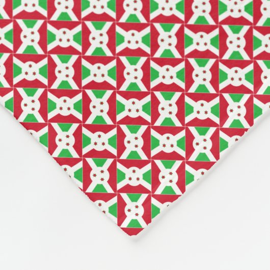 Patchwork Burundi Flag Muster Fleecedecke (Ecke)