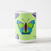 Patchwork Butterfly Pattern on Green Kaffeetasse