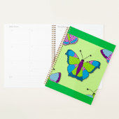 Patchwork Butterfly Pattern on Green Planer