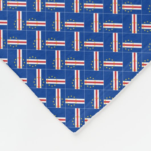 Patchwork Cabo Verde Flag Muster Fleecedecke (Ecke)