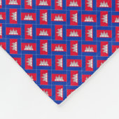 Patchwork Cambodia Flag Pattern Fleecedecke (Ecke)