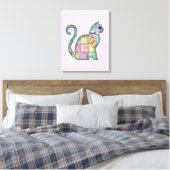 Patchwork cat Leinwand (Insitu (Schlafzimmer))