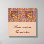 Patchwork Cat Leinwanddruck (Vorderseite)