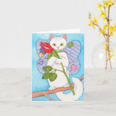 Patchwork Catterfly Notecard Karte (Gelbe Blume)