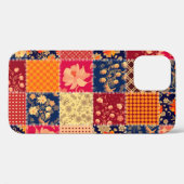Patchwork-Charme: Blumen und geometrische Mischung Case-Mate iPhone Hülle (Rückseite (Horizontal))