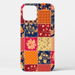 Patchwork-Charme: Blumen und geometrische Mischung Case-Mate iPhone Hülle