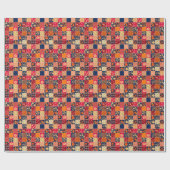 Patchwork-Charme: Blumen und geometrische Mischung Geschenkpapier (Flach)