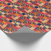 Patchwork-Charme: Blumen und geometrische Mischung Geschenkpapier (Ecke)