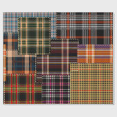 patchwork chercks pattern, tartan design, surface geschenkpapier (Flach)
