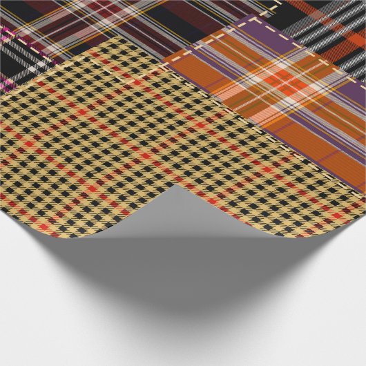 patchwork chercks pattern, tartan design, surface geschenkpapier (Ecke)