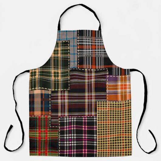 patchwork chercks pattern, tartan design, surface schürze (Vorderseite)
