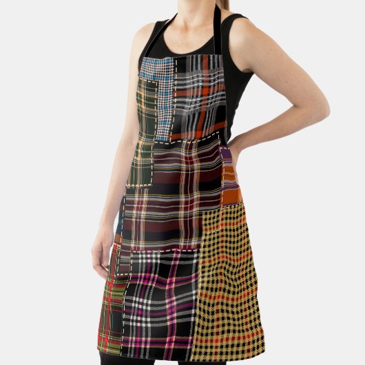 patchwork chercks pattern, tartan design, surface  schürze (InSitu)