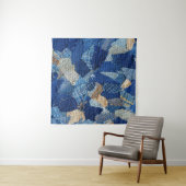 Patchwork Chic: Stoffmuster-Fun Wandteppich (Beispiel (Horizontal))