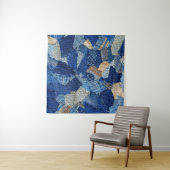 Patchwork Chic: Stoffmuster-Fun Wandteppich (Beispiel)