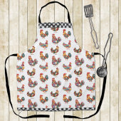 Patchwork Chickens und Gingham Print Schürze
