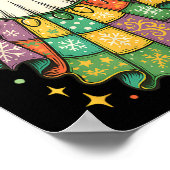 Patchwork Christmas Ghost Christmas, Christmas Boo Poster (Ecke)
