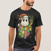 Patchwork Christmas Ghost Christmas, Christmas Boo T-Shirt (Vorderseite)