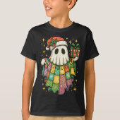 Patchwork Christmas Ghost Christmas, Christmas Boo T-Shirt (Vorderseite)