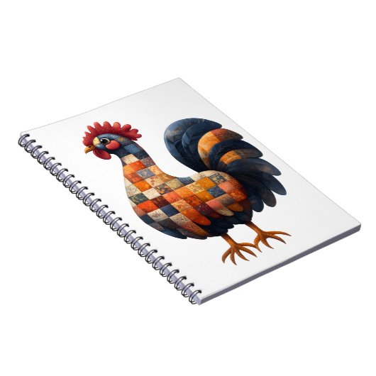 Patchwork Cockerel Notebook Notizblock (Rechte Seite)