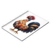 Patchwork Cockerel Notebook Notizblock (Linke Seite)