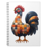 Patchwork Cockerel Notebook Notizblock (Vorderseite)