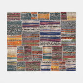 Patchwork-Collage: gemustertes Quiltmuster. Fleecedecke (Vorderseite (Horizontal))