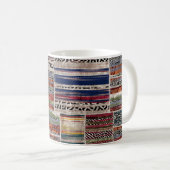 Patchwork-Collage: gemustertes Quiltmuster. Kaffeetasse (VorderseiteRechts)