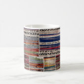 Patchwork-Collage: gemustertes Quiltmuster. Kaffeetasse (Mittel)