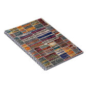 Patchwork-Collage: gemustertes Quiltmuster. Notizblock (Rechte Seite)