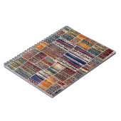 Patchwork-Collage: gemustertes Quiltmuster. Notizblock (Linke Seite)