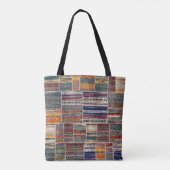 Patchwork-Collage: gemustertes Quiltmuster. Tasche (Rückseite)
