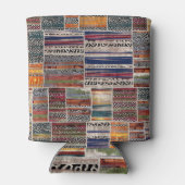 Patchwork-Collage: Mischquilt-Muster. Dosenkühler (Rückseite)